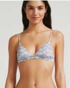 Sportieve bikinitop in zeeschelpgrijs