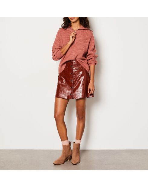 Franceska blozende trui met ritssluiting