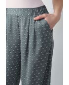 Rhett broek met groene achtergrondprint