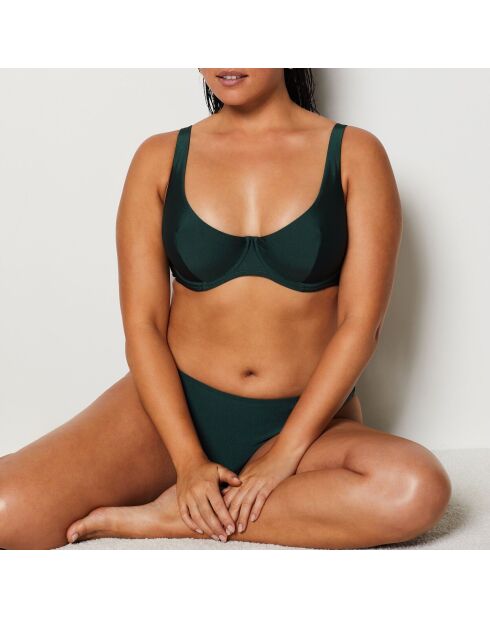 Caleta lycgroene klassieke bh met beugel en zonder schelp