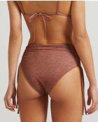 Bruin bikinibroekje met hoge taille en leeuwenkop