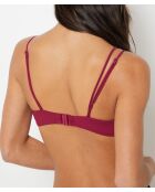 Einteiliger Badeanzug Teva ungerahmter Burgundergranat