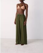 Guarita b kaki olijfkleurige rechte broek