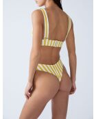 Sonnengelb gestreifte Bikinihose Caletto