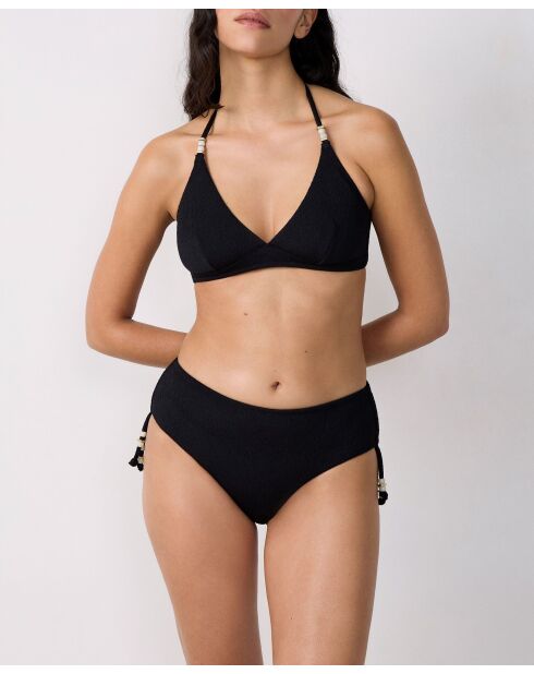 Slip bikini nero luminoso