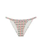 Klassiek bikinibroekje met ecru achtergrondprint