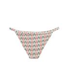 Klassiek bikinibroekje met ecru achtergrondprint