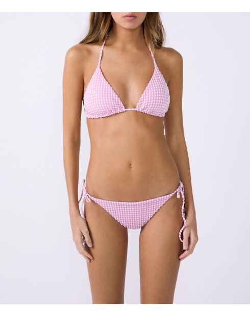 Rozy Triangel-BH ohne Bügel und ohne Schale, gedruckt auf weißem Hintergrund