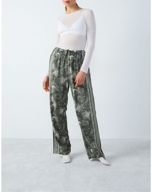 Inaya kaki olijfkleurige broek