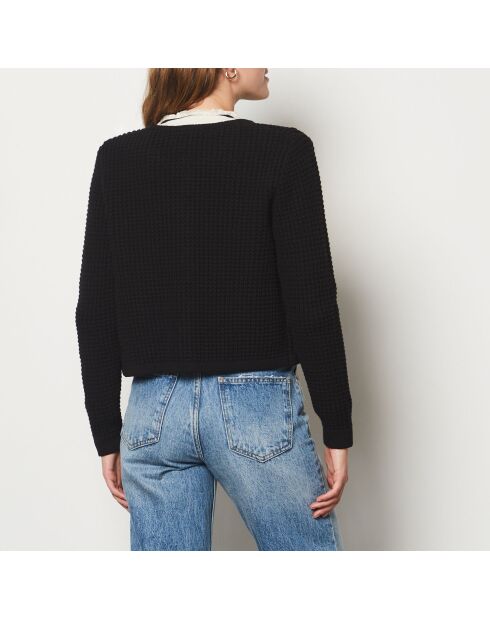 Fasie schwarze Strickjacke