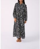 Abito a manica lunga Espelho b con stampa a fondo nero