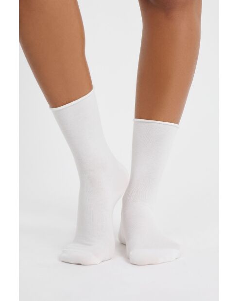 Calzini Midi New in cotone ecru