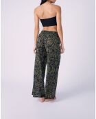 Pantaloni dritti Pipa b con stampa a fondo verde