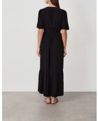 Zwarte geborduurde Anny jurk