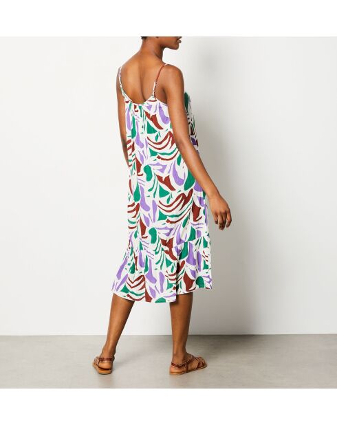 Camelia jurk met veelkleurige print