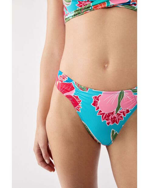 Hibiscus-string met blauwgroene print