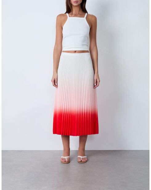 Jupe Eden cardinal et blanche