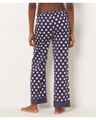 Florish blauwe broek met print