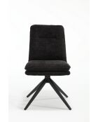 Set van 2 stoelen Valencia donkerzwartgrijs - 51x92x68 cm