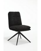 Set van 2 stoelen Valencia donkerzwartgrijs - 51x92x68 cm