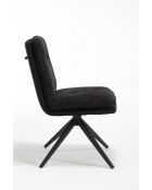 Set van 2 stoelen Valencia donkerzwartgrijs - 51x92x68 cm