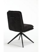 Set van 2 stoelen Valencia donkerzwartgrijs - 51x92x68 cm