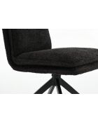 Set van 2 stoelen Valencia donkerzwartgrijs - 51x92x68 cm