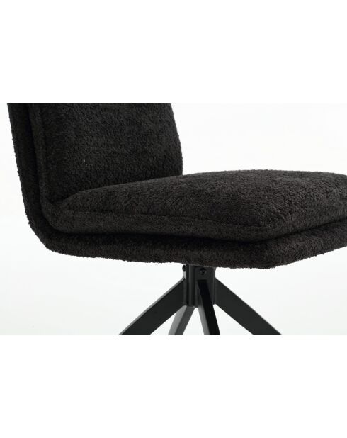 Lot de 2 chaises Valencia gris noir foncé - 51x92x68 cm