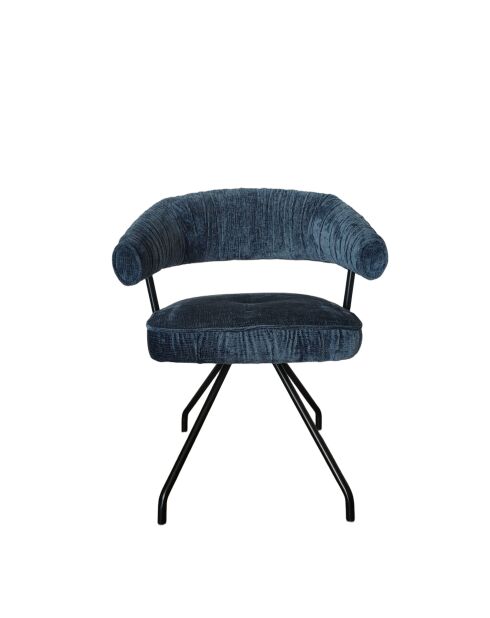 Chaise Ibiza bleue - 58x48x45 cm