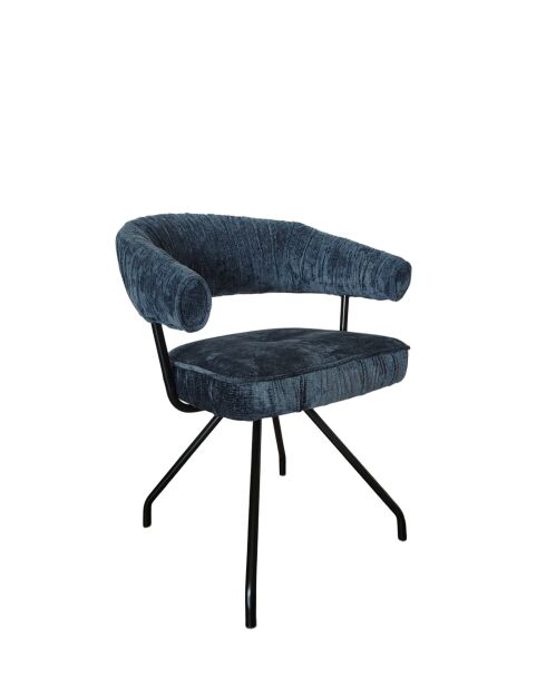Chaise Ibiza bleue - 58x48x45 cm