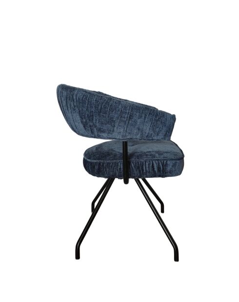 Chaise Ibiza bleue - 58x48x45 cm