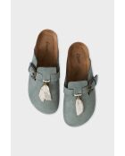 Mules Buck bleu gris