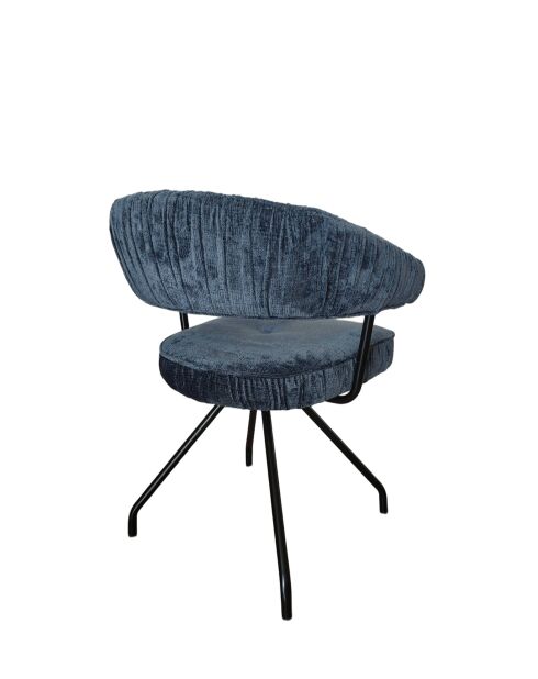 Chaise Ibiza bleue - 58x48x45 cm
