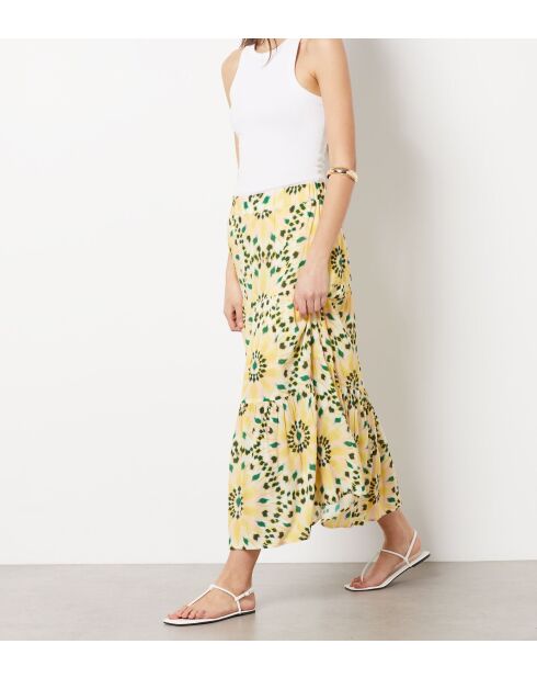 Jupe Valentine imprimé Jaune vif