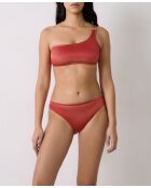 Slip bikini in mattone brillante