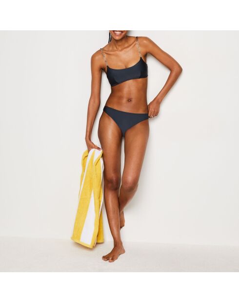 Bralette-BH ohne Bügel und ohne Muschel Strap Swim Anthrazit