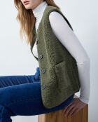 Chaqueta vaquera de color caqui oliva