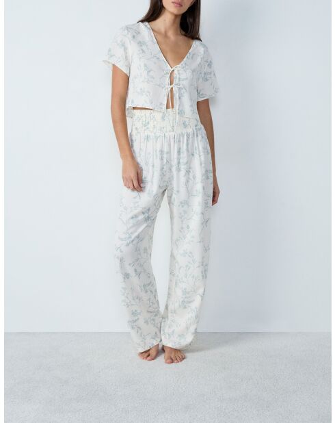 Reese blauwgroene broek met print