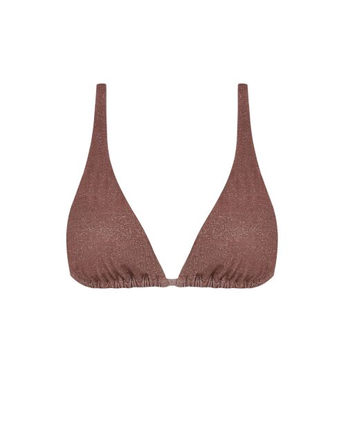 Top de bikini de hilo marrón Lion's Head