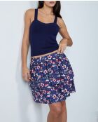 Gonna Vilma blu verde stampata