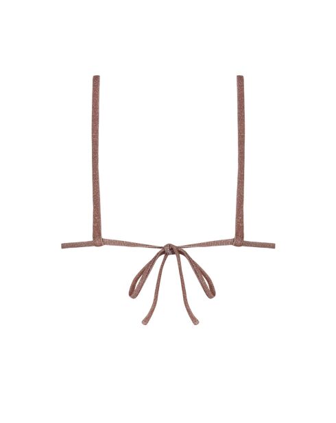 Top de bikini de hilo marrón Lion's Head