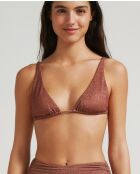 Bruine bikinitop met strik Lion's Head