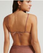 Bruine bikinitop met strik Lion's Head