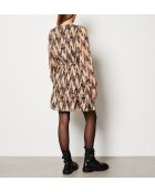 Abito lilla stampato multicolor