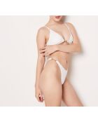 Bas de bikini bresilien high leg Horsy blanc