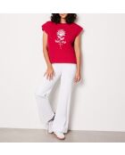 Flora fuchsiafarbenes T-Shirt