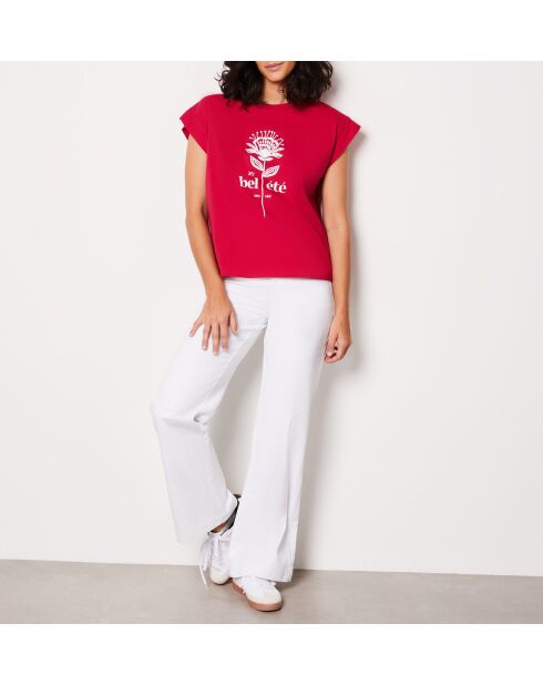 T-shirt fucsia Flora