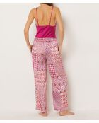 Delly blauwgroene broek met print