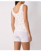 Chase ecrufarbenes Tanktop mit Herzmuster