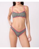 Mehrfarbiger Poesia Bade-BH ohne Bügel und ohne Schale